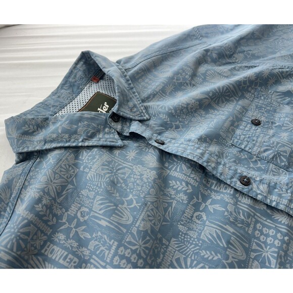 Howler Brothers Other - Howler Bros Blue Aloha Shirt XL Tropical Print Button Up Surf Hawaii Vacation